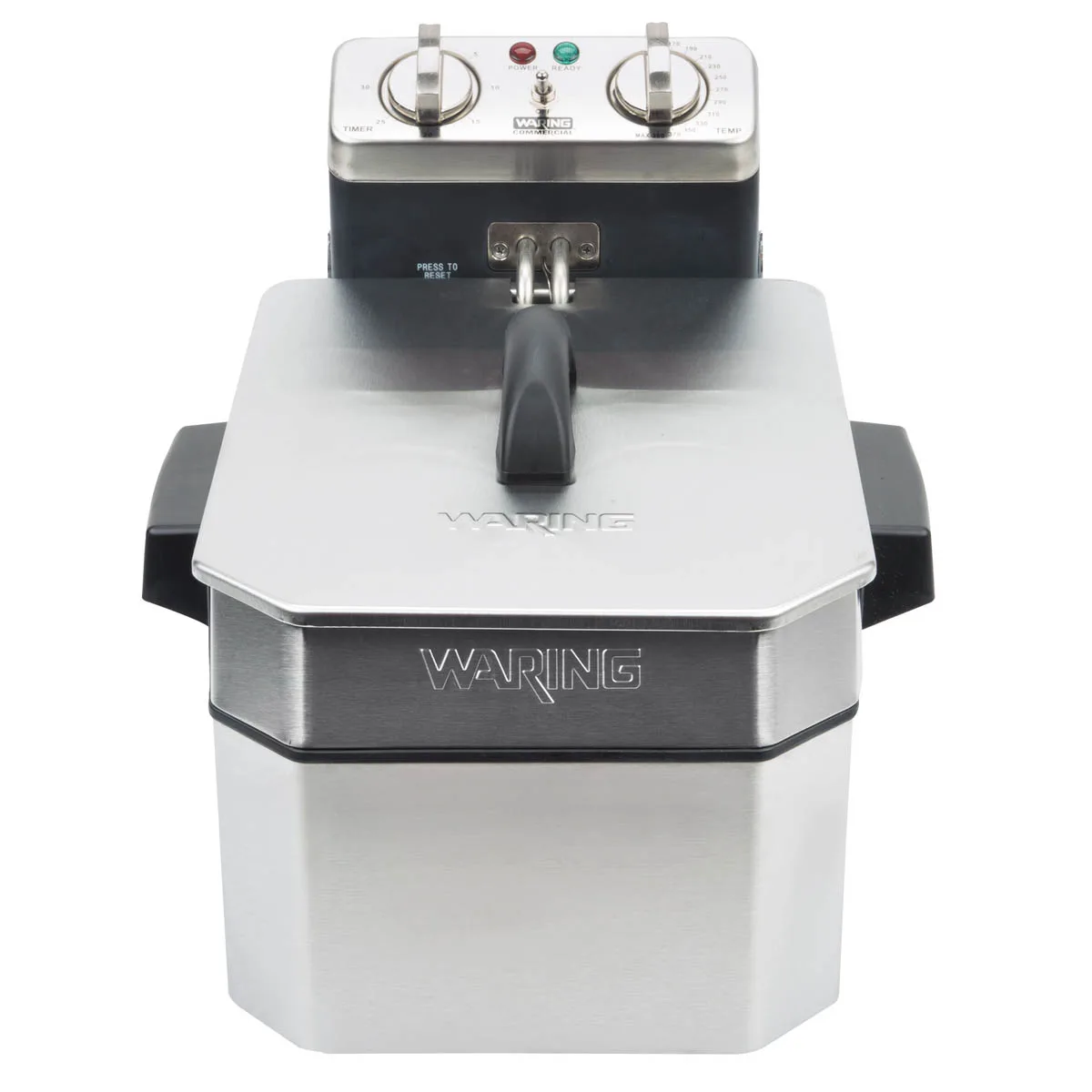 Waring WDF1000 Full Pot Countertop Electric Fryer w/ 10-Lb. Capacity, 2 Twin & 1 Large Basket