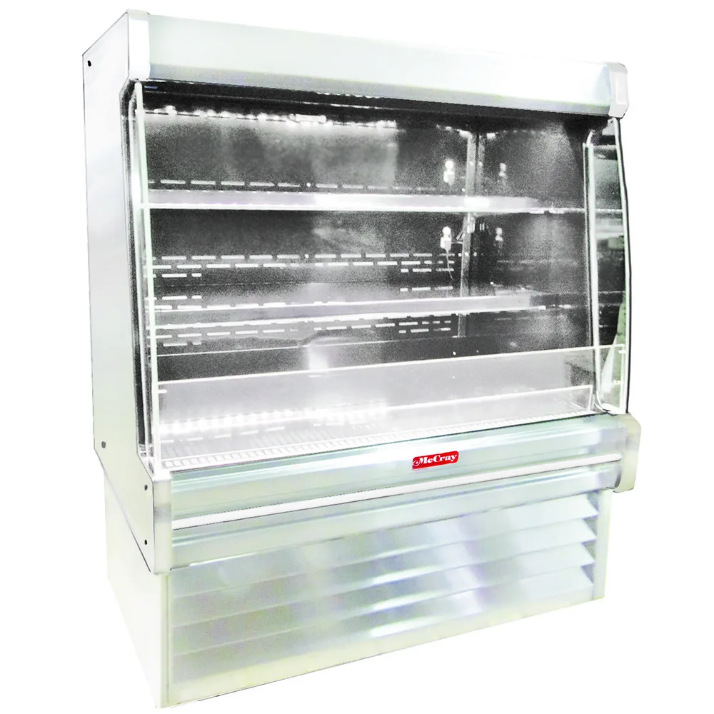 Howard-McCray R-OD35E-3L-S-LED 39'' Vertical Dairy Open Air Merchandiser, Stainless Steel, Remote