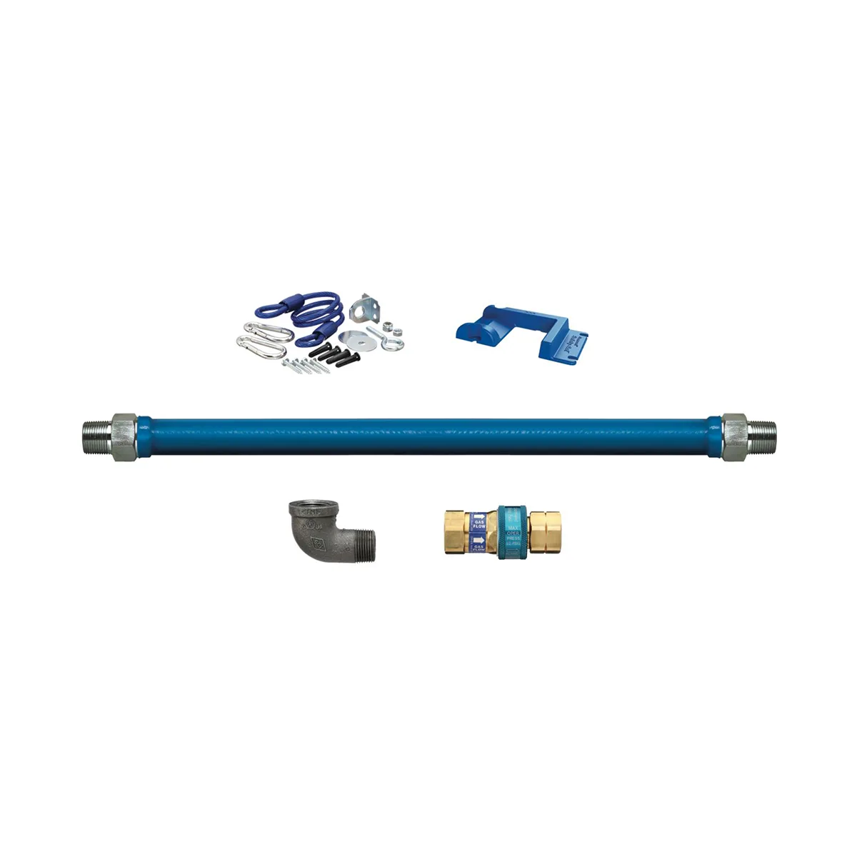 Dormont 1675BPQR60PS SnapFast 60" Gas Connector Kit w/ Elbow and Safety Set, 3/4" Diameter