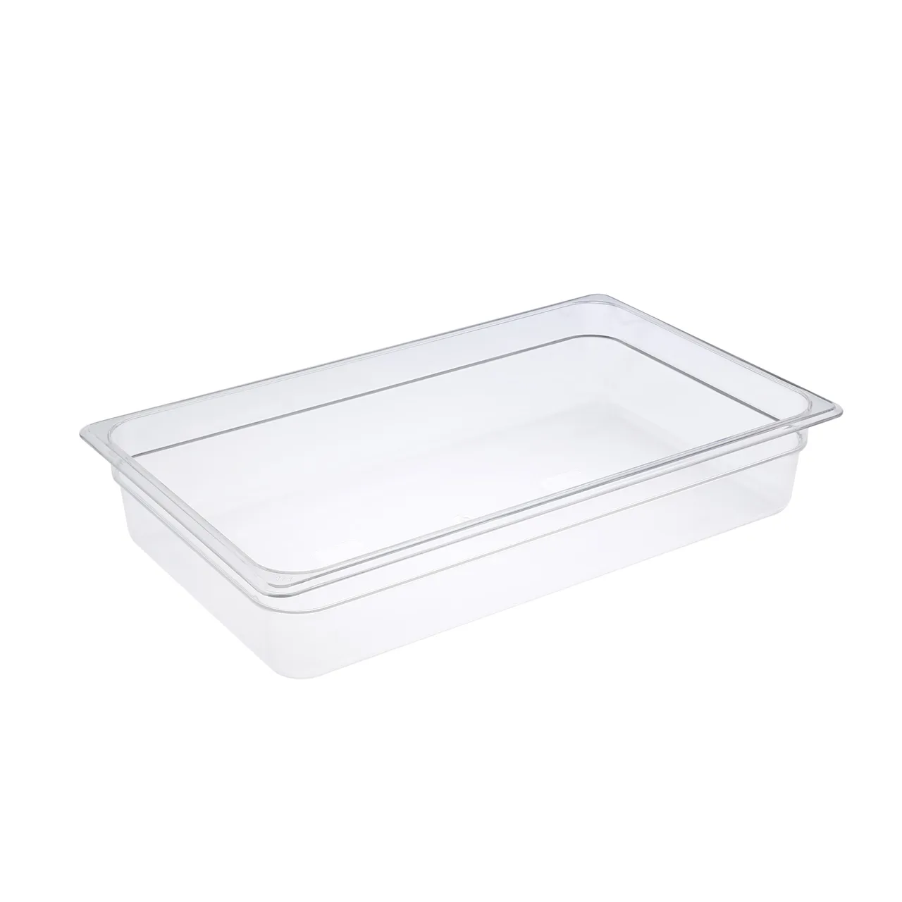 CAC China PCFP-F4 Full-Size Polycarbonate Food Pan, 4" Deep, Clear, Non-Stick Interior