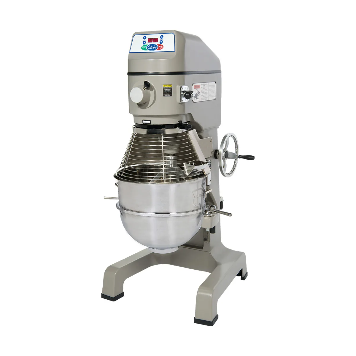 Globe SP40 40 qt Planetary Floor Mixer with Timer, 2 HP, 3-Speed, #12 Hub