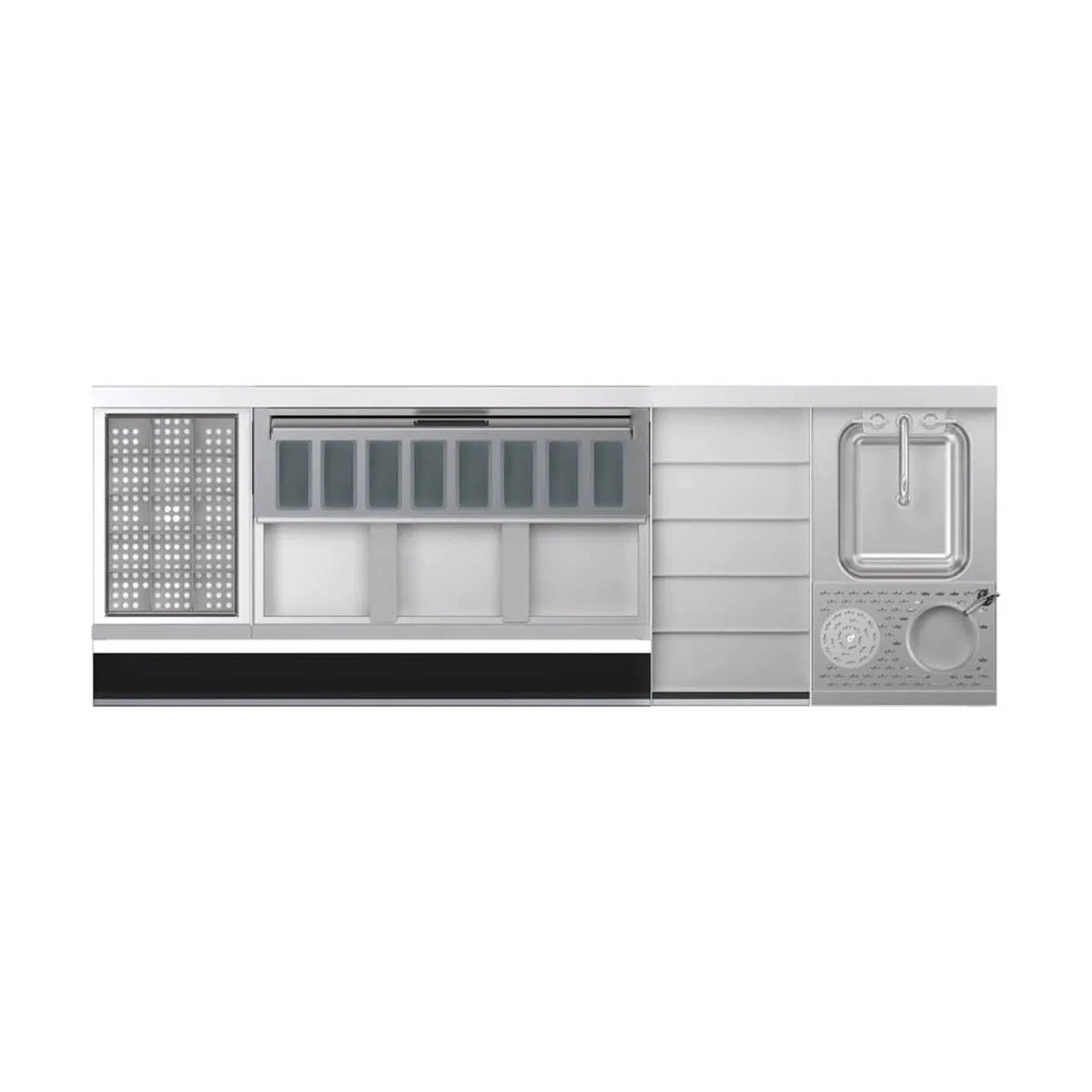 Krowne KR24-MX68A-10 68" Blender Station Underbar Ice Bin/Cocktail Station w/ 10 Circuit - 115 lbs