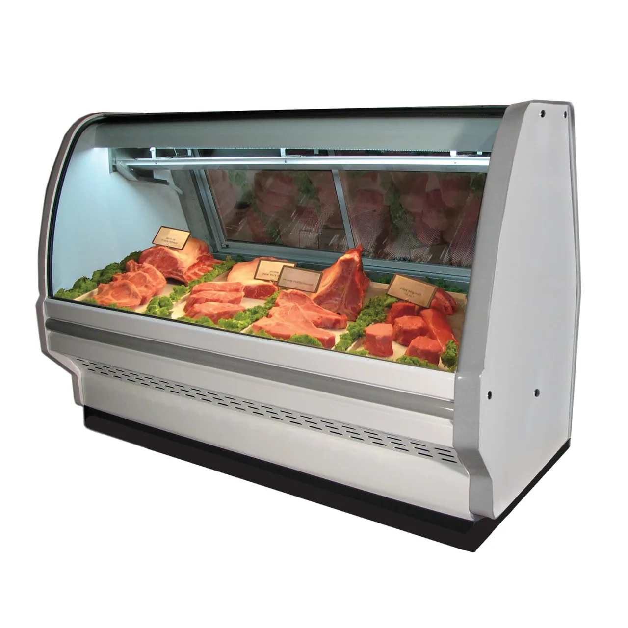 Howard-McCray R-CMS40E-6C-S-LED 76" Single Duty Curved Refrigerated Meat Display Case, Remote