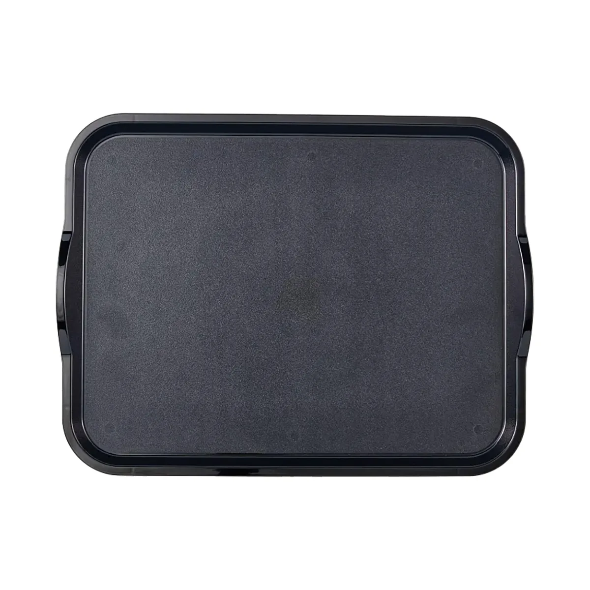 Cambro 1418CWH110 Tray, 14" x 18" Black Rectangular Polycarbonate Handles Stacking Lugs NSF