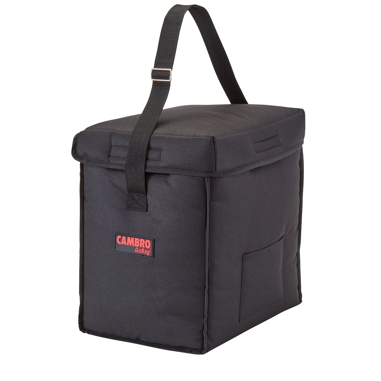 Cambro GBD13913110 GoBag Delivery Bag, Small, 13"x9"x13", Black Nylon, Velcro Lid, Adjustable Strap, High Density Insulation