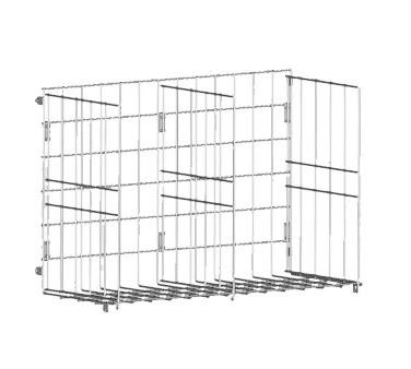 John Boos MBR09 Stainless Steel Wall Mounted Meat Boat Rack - 12" x 72" x 25"