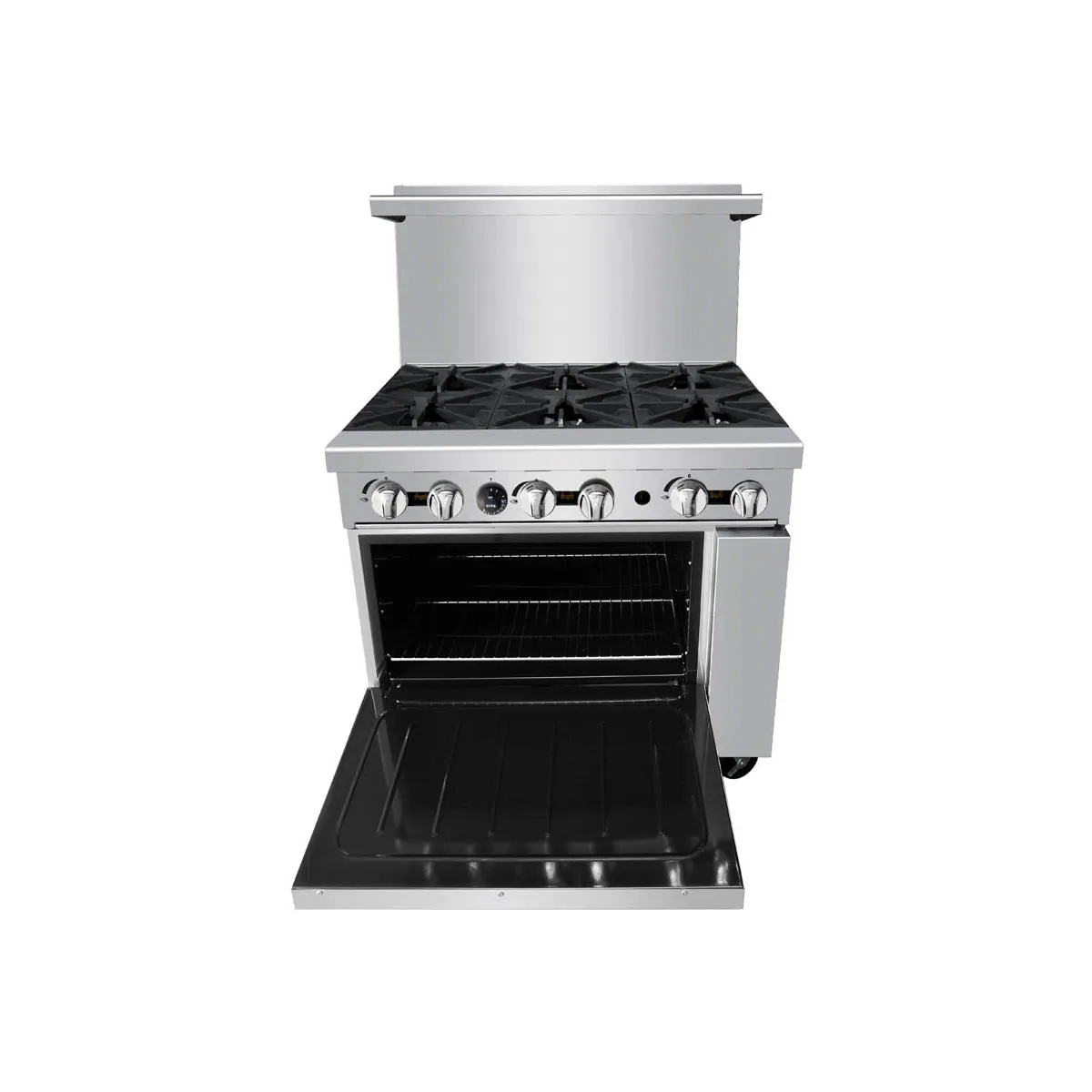 Atosa USA AGR-6B-LP 36" LP Gas Restaurant Range w/ (6) Open Burners & (1) Oven, 219.000 BTU