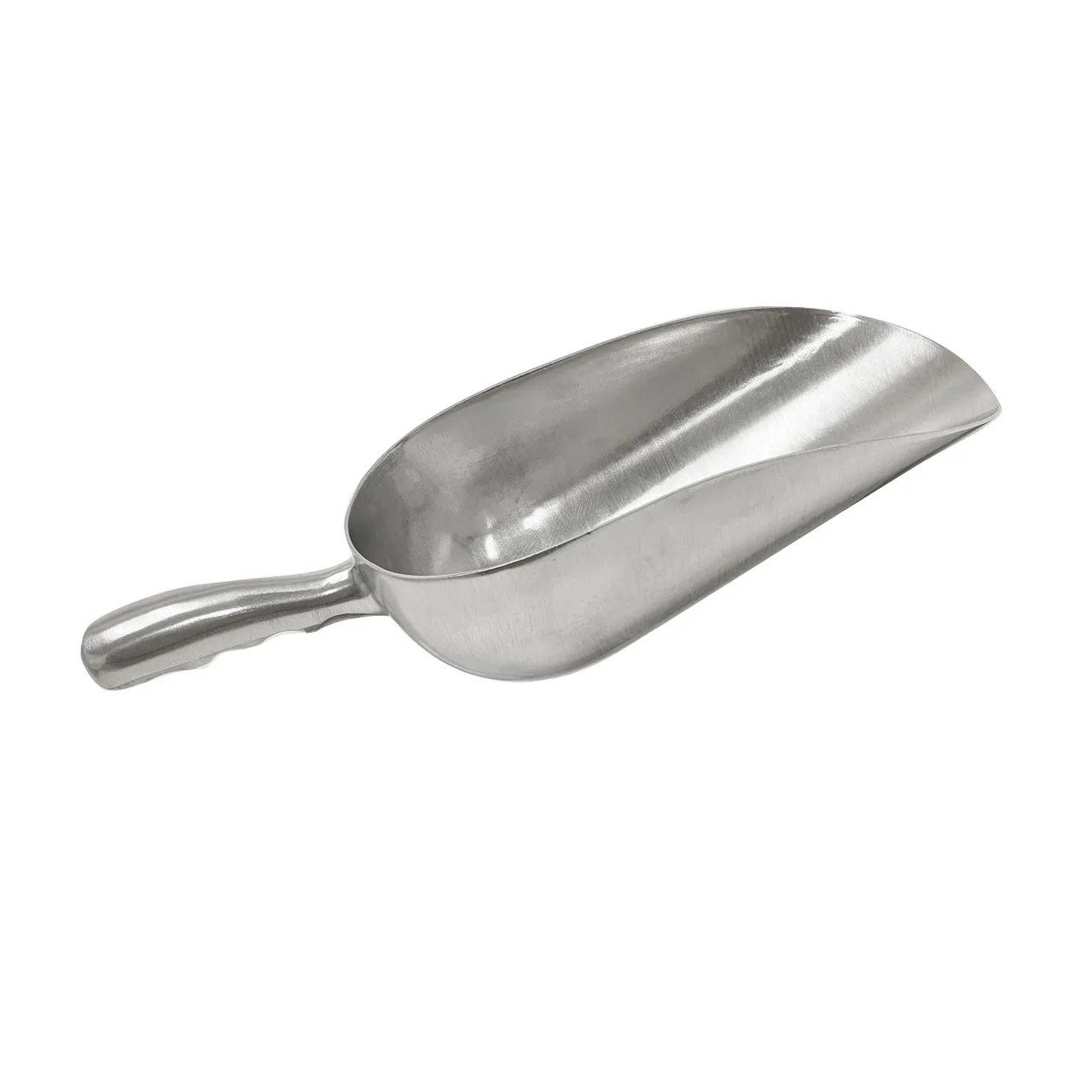 CAC China ALSC-58 Ice Scoop, 44-58 Oz Capacity, Curved Aluminum Handle, NSF Certified Hand Wash Only