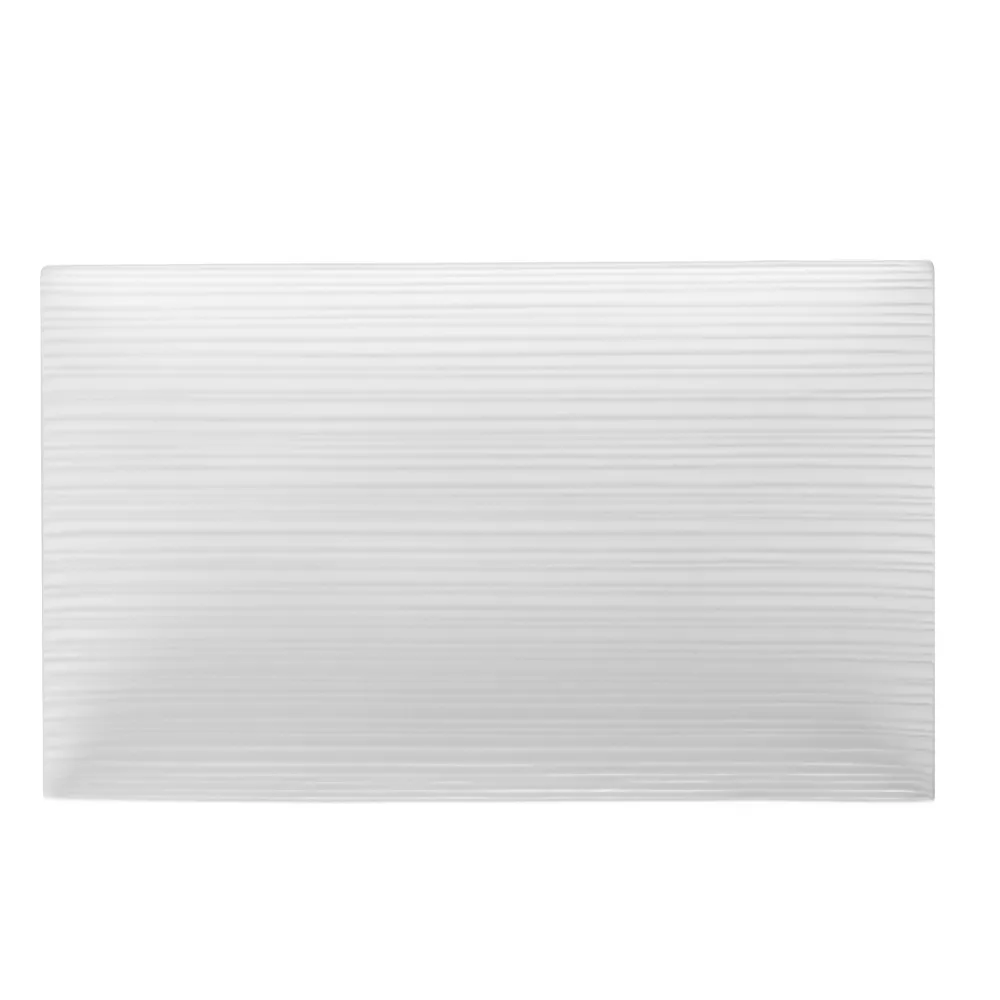 CAC China SUS-RT12 Platter, 9-1/2"L x 4-3/4"W x 1/2"H, White Porcelain, Dishwasher Safe - Dozen