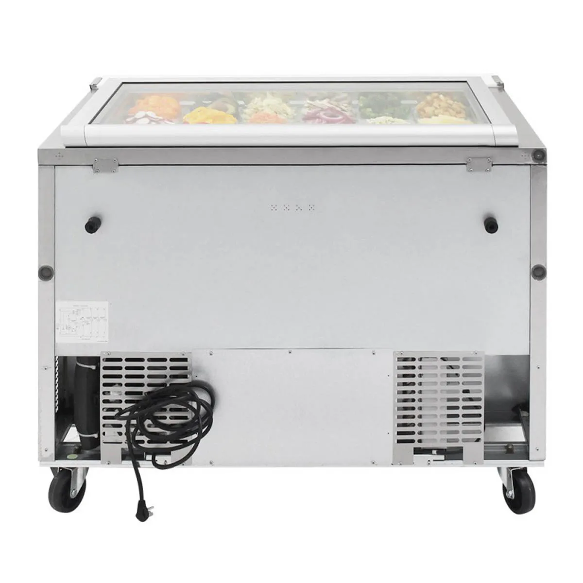 Turbo Air TST-48SD-18-N-GL 48" Mega Top Sandwich/Salad Prep Table w/ 2 Doors, 18 Pans