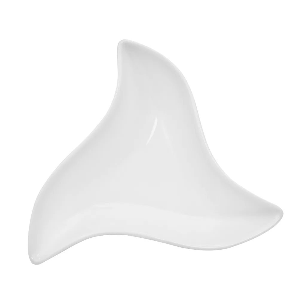 CAC China TUP-W3 Triumph Bowl – 6 Oz, 6" L x 6" W x 1-3/4" H, Triangular Porcelain, White – 1 Dozen