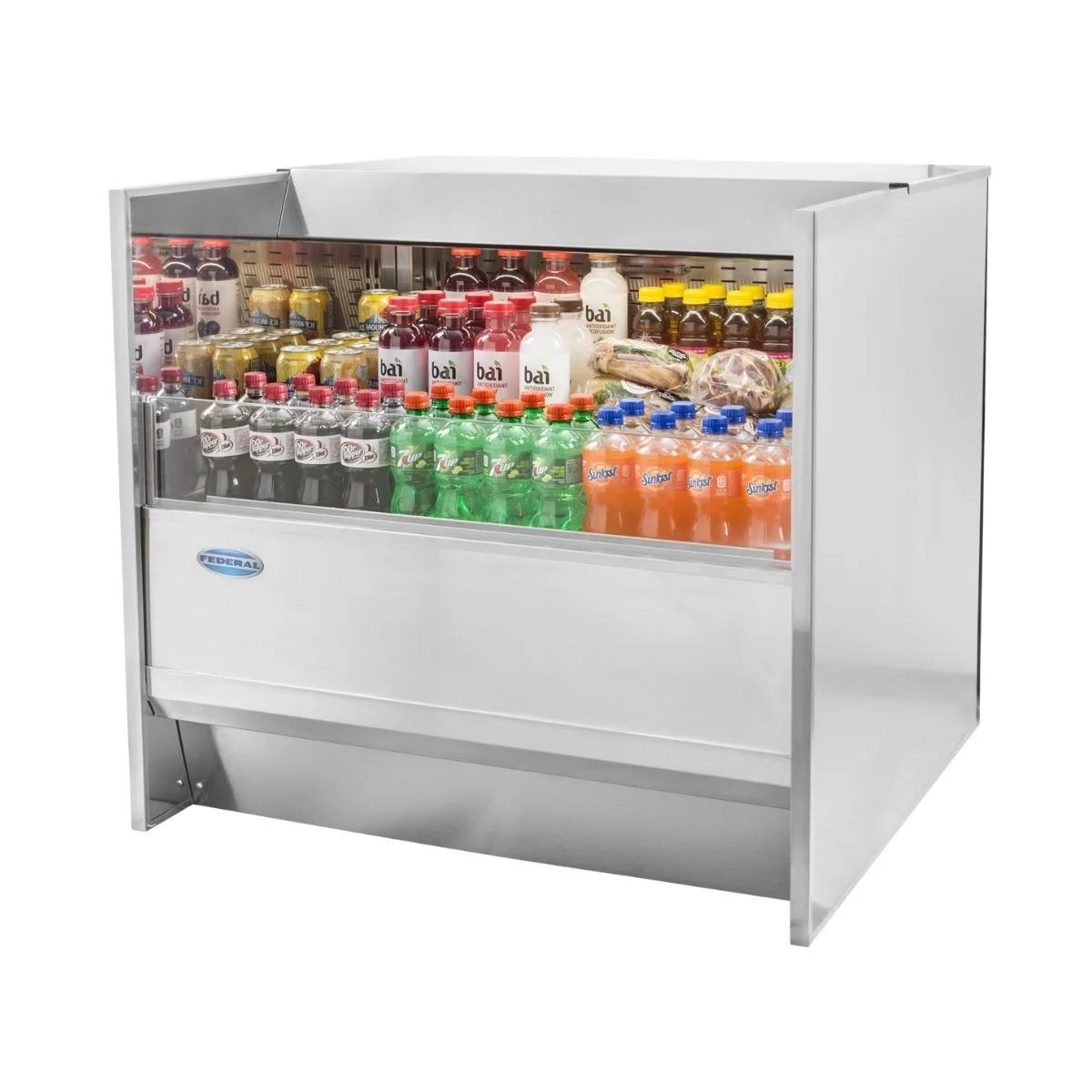 Federal Industries UCR4833S 48" Undercounter Refrigerated Self-Serve Display Case, Black Laminate Exterior