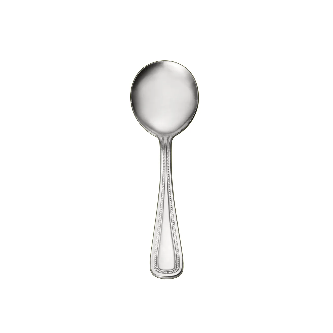 CAC China 2008-04 Pearl Bouillon Spoon, 6¼" Length, Heavy Weight, 18/0 Stainless Steel - 1 Dozen