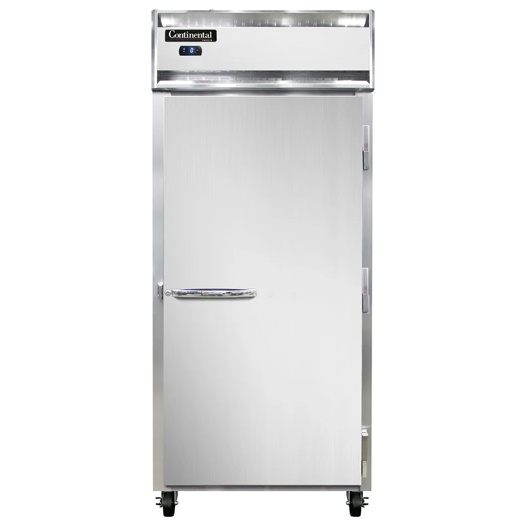 Continental Refrigerator 1FXSNSS 36" One Section Reach-In Freezer w/ Solid Door, All Stainless Steel, 26 cu. ft.