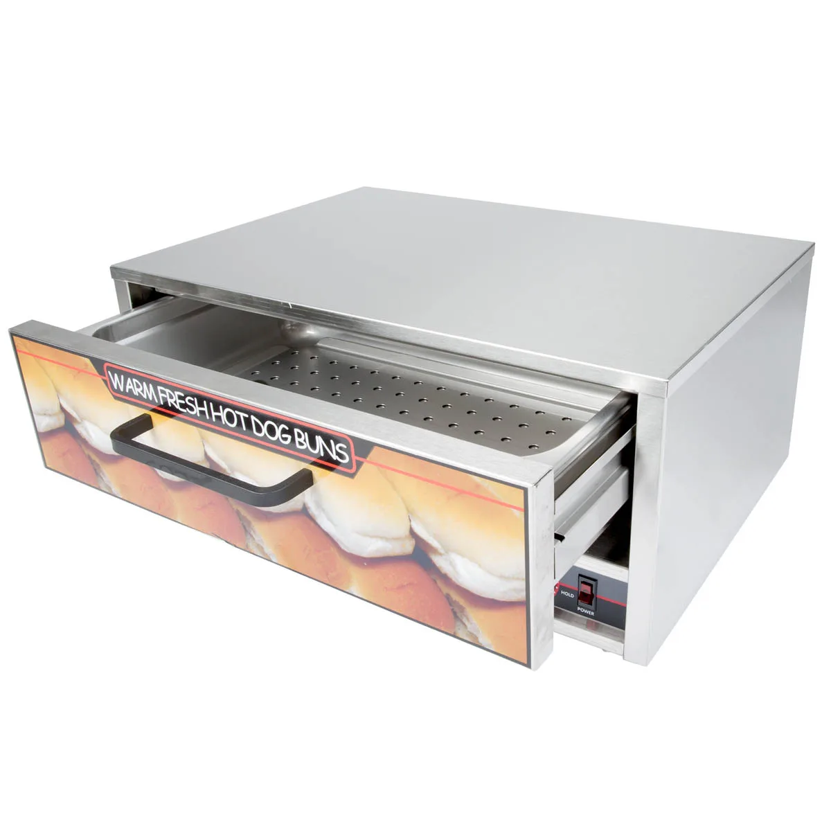 Nemco 8027-BW Moist Heat Bun/Food Warmer, 23-3/4"W X 17-3/4"D, (32) Bun Capacity