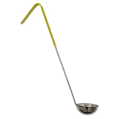 Omcan USA 80761 Stainless Steel Ladle, 1 oz, Yellow Handle, 1/2‑1½ oz, Kitchen Utensil