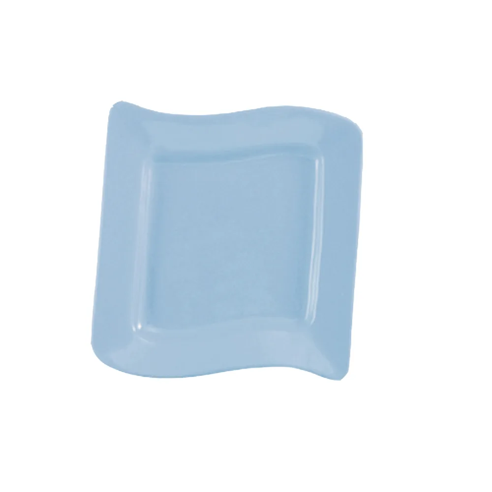 CAC China SOH-16-LBU Plate, 10-1/2" x 10-1/2" x 1-1/2", Square Ceramic, Dishwasher Safe - Dozen