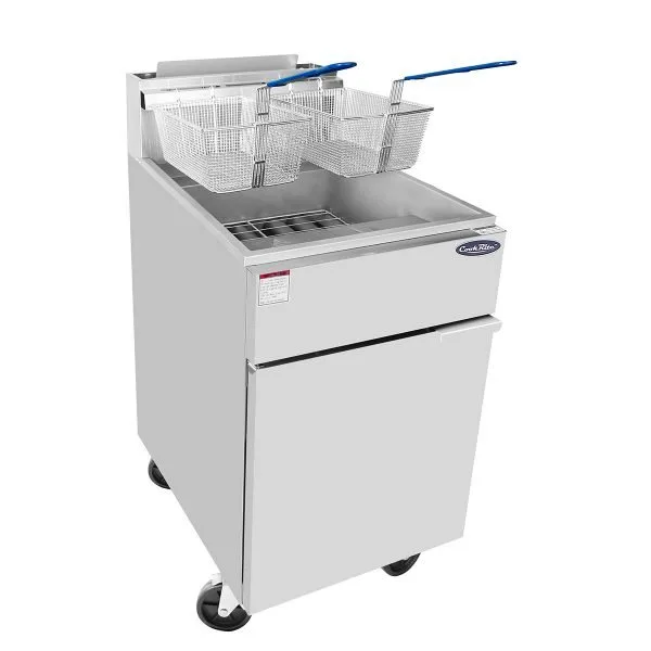 Atosa USA ATFS-75-NG 21" Floor Model Natural Gas Fryer - Open Box w/ 75-lb Capacity, 5 Burners