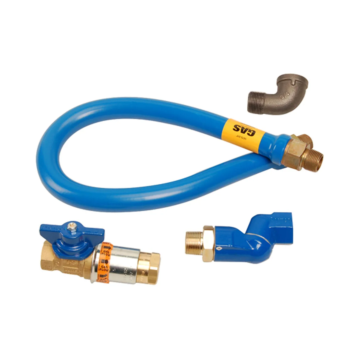 Dormont 1675BPCFS48BX Safety Quik 48" Gas Connector Kit w/ Swivel MAX, Elbow, 3/4" Dia., in Box