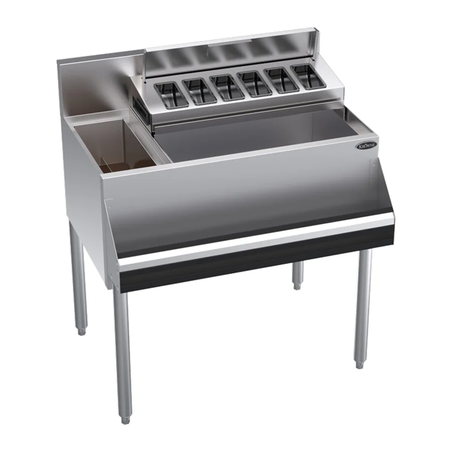 Krowne KR24-MS32R Bottle Well Bin Underbar Ice Bin/Cocktail Station