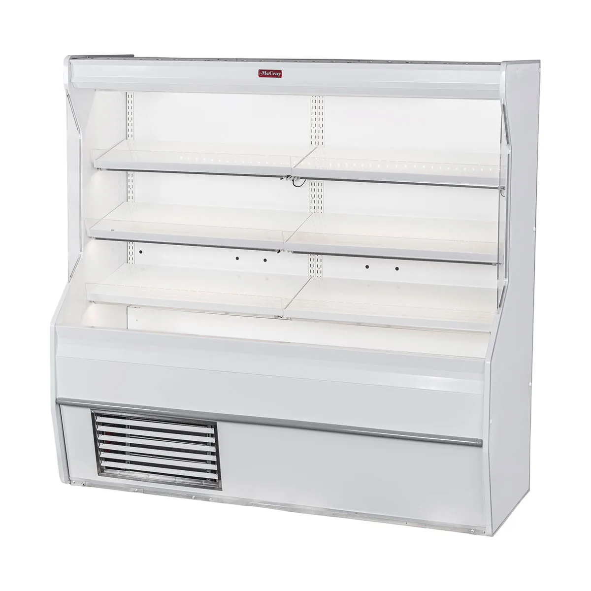Howard-McCray SC-M32E-6-LED 74'' Vertical Meat Open Air Merchandiser in White, Self-Contained