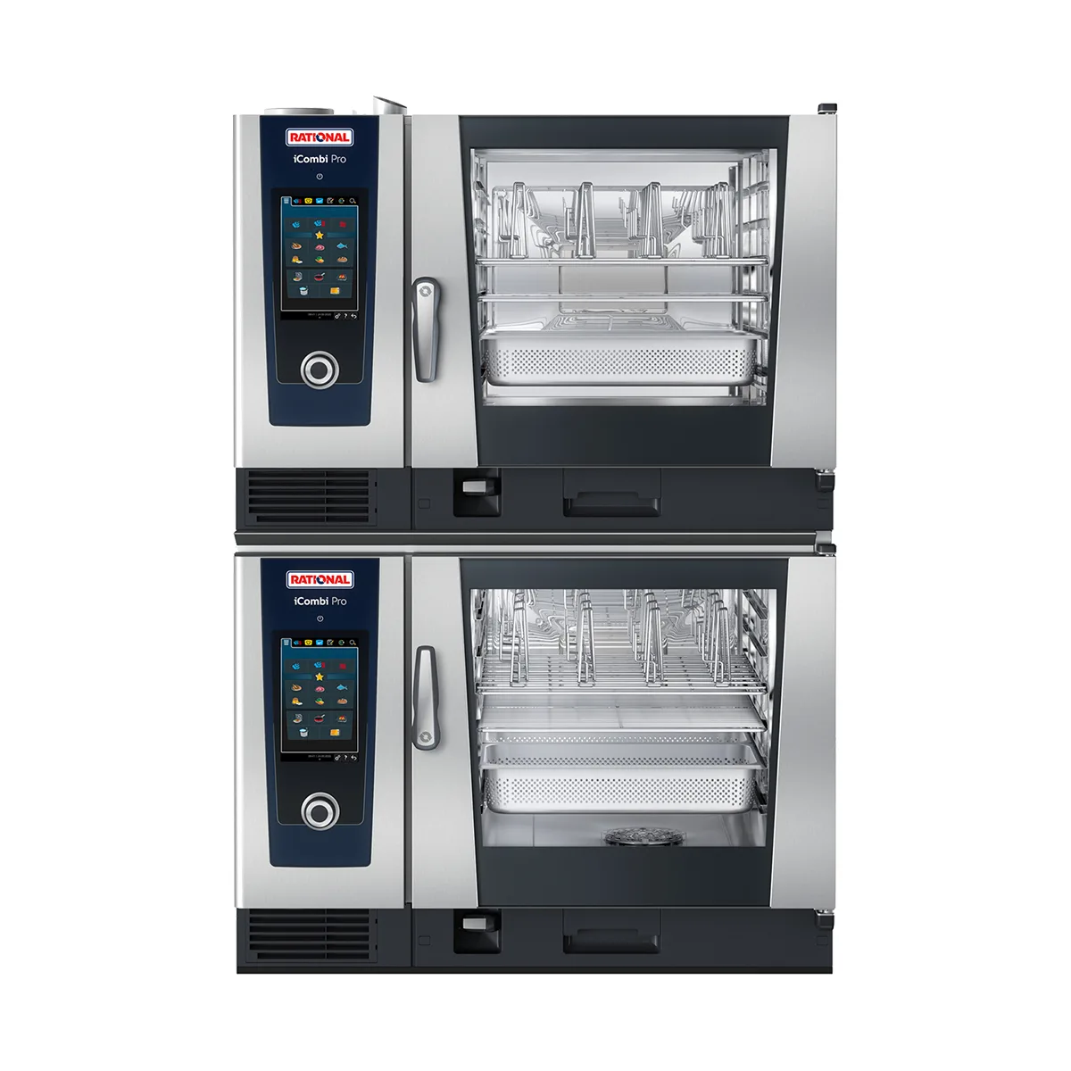 RATIONAL ICP 6-FULL ON 6-FULL E 208 3PH AD-QS Full Size Double Stack Electric Combi Oven, 208V