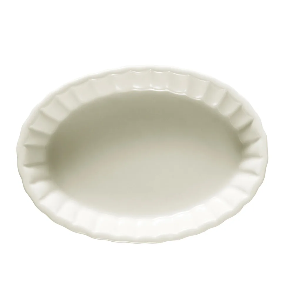 CAC China SFV-9 - 8 oz Dish, 6¾"L x 4⅞"W x 1¼"H, White Ceramic Stoneware, Oven Safe - 1 Dozen