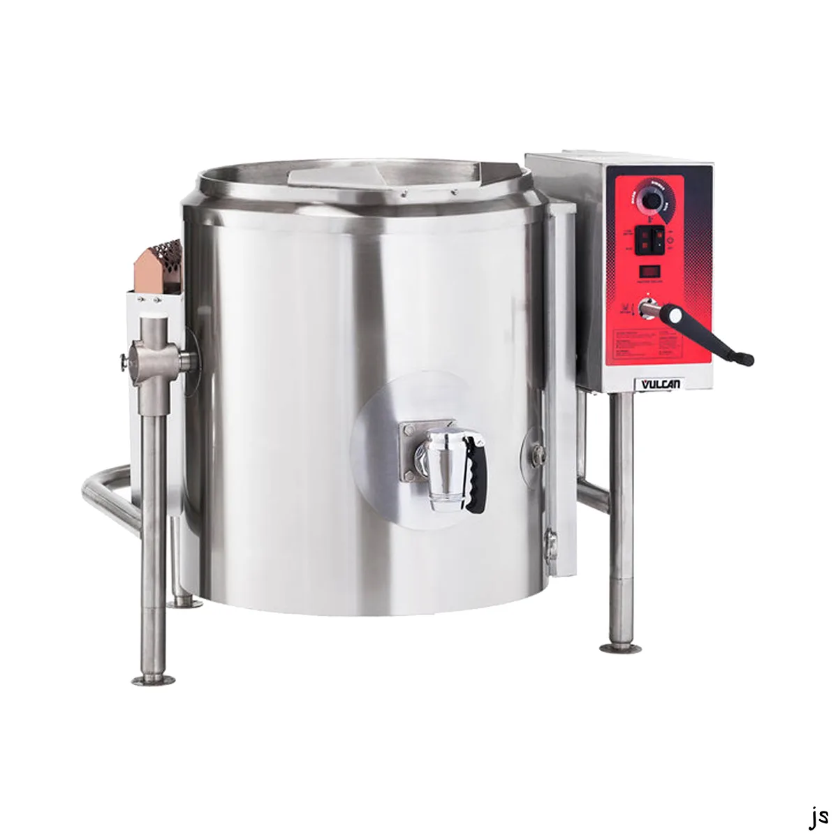 Vulcan K20GLT 20 Gallon Floor Tilting 2/3 Steam Jacketed Gas Kettle, Tri-Leg Base, 100.000 BTU