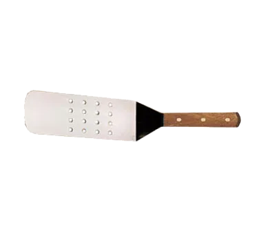 Browne USA 574314P - 14½" OAL Perforated Stainless Turner, 8" Blade, Tang, Hardwood Handle