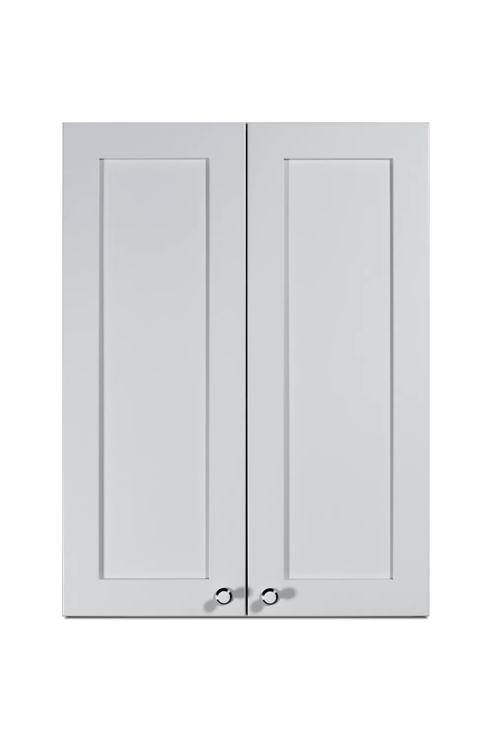Summit CABWH2430 24 Inch Wall-Mounted Cabinet, Clean White Finish, French Doors, Soft-Close, 6-Way Adjustable Hinged