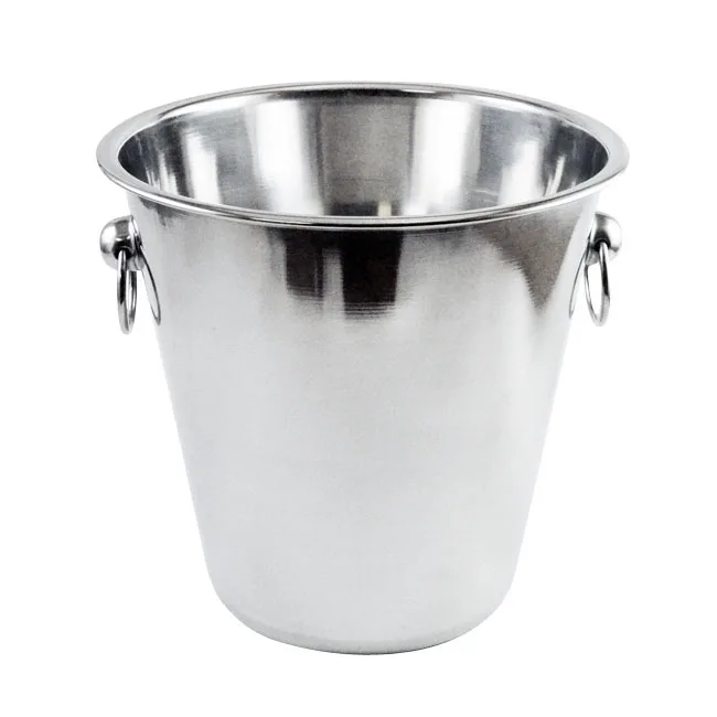 Omcan USA 80833 Wine Bucket - 4-Quart Stainless Steel Cooler, Non‑Insulated, 1‑4 Qt Capacity