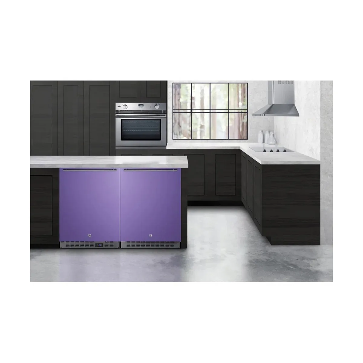 Summit AL54P 23" Built-in or Freestanding Undercounter Freezer w/ Lavender Purple Door, 4.8 cu. ft.