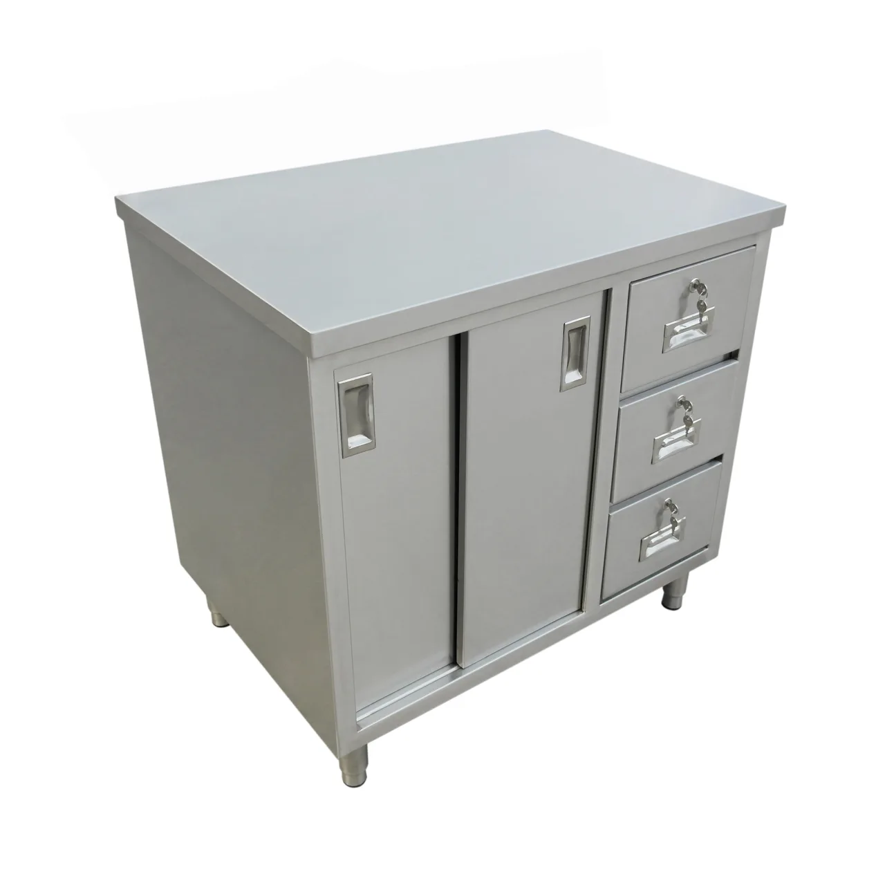 Omcan USA 44189 Cabinet Base Sliding Doors Work Table