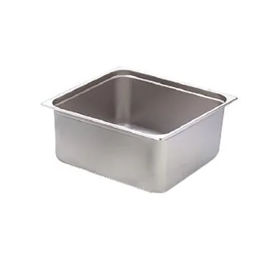 Omcan USA 80615 Steam Table Pan, 2/3 Size Solid Stainless Steel, 13-7/8" x 12-2/3" x 6" Deep, NSF