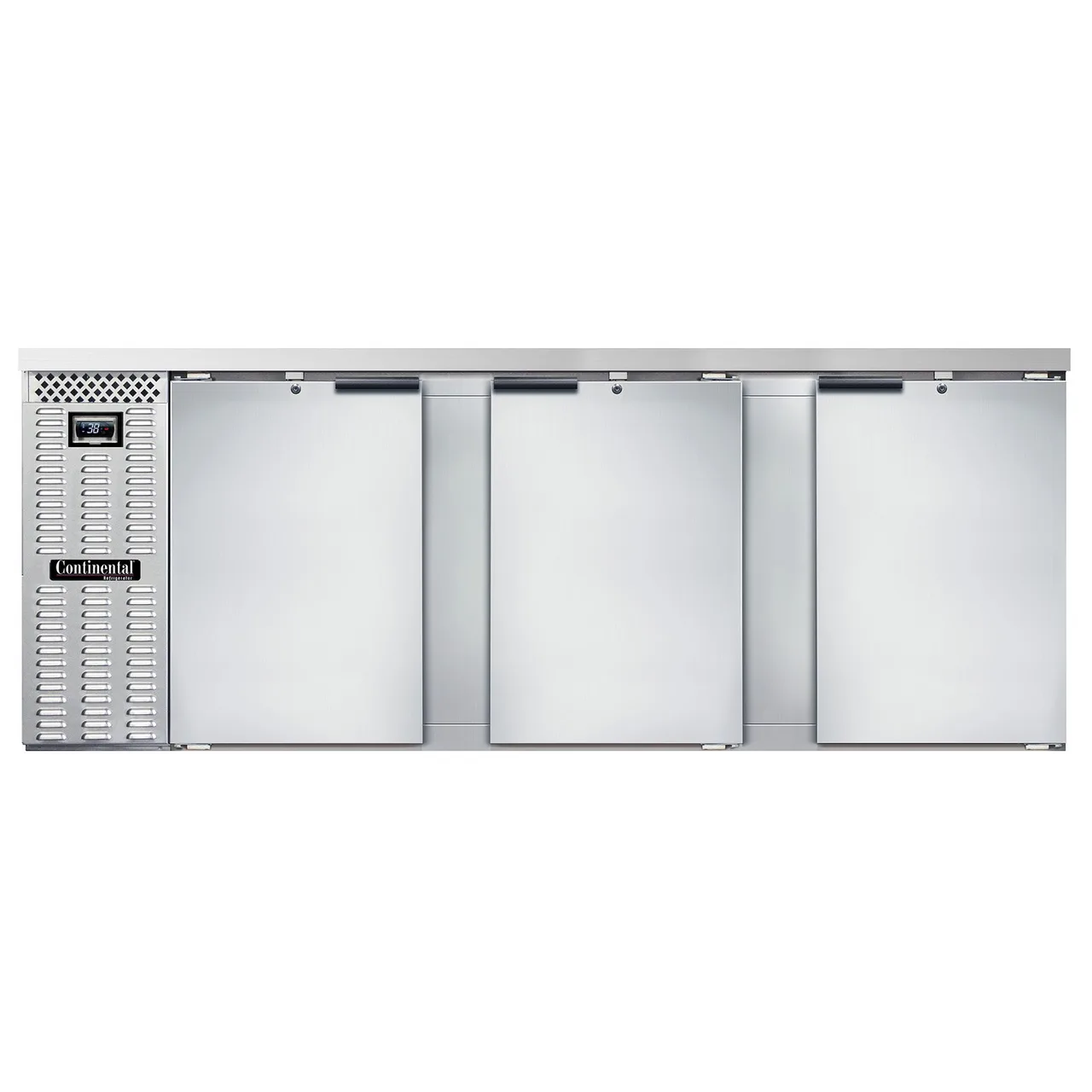 Continental Refrigerator BB90NSS 90" Back Bar Cooler with Solid Door
