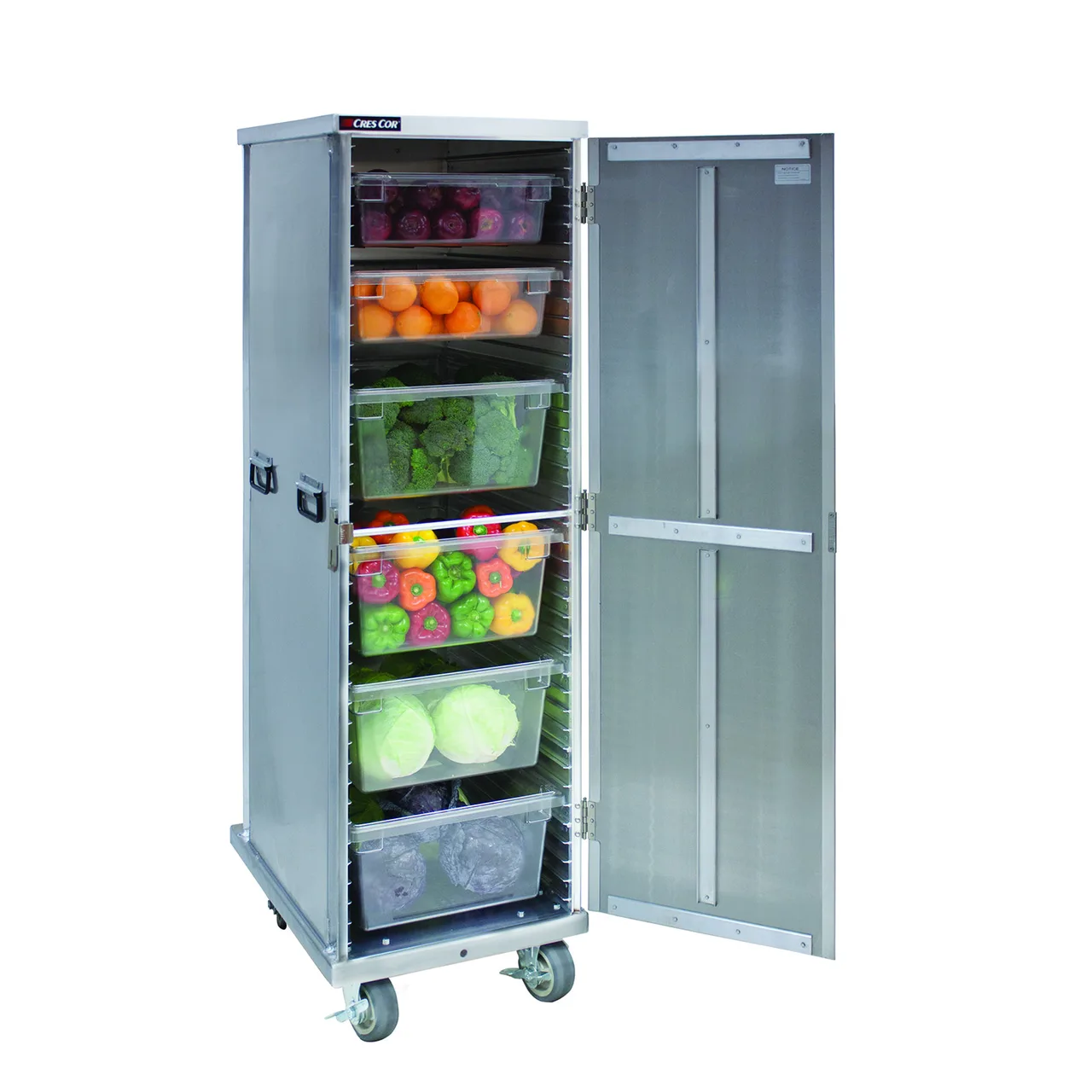 Cres Cor 1091840 Aluminum 40 Pan End Loading Enclosed Insulated Bun / Sheet Pan Cabinet