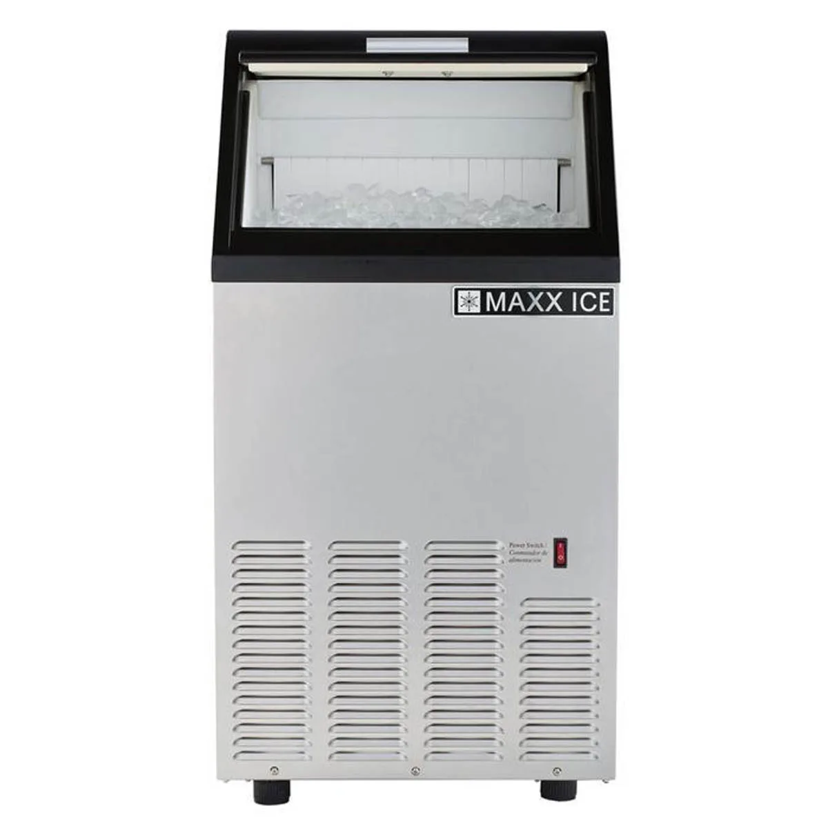Maxx Ice MIM75 17" Air Cooled Full Cube 75 lb Undercounter Ice Machine with 25 lb Bin