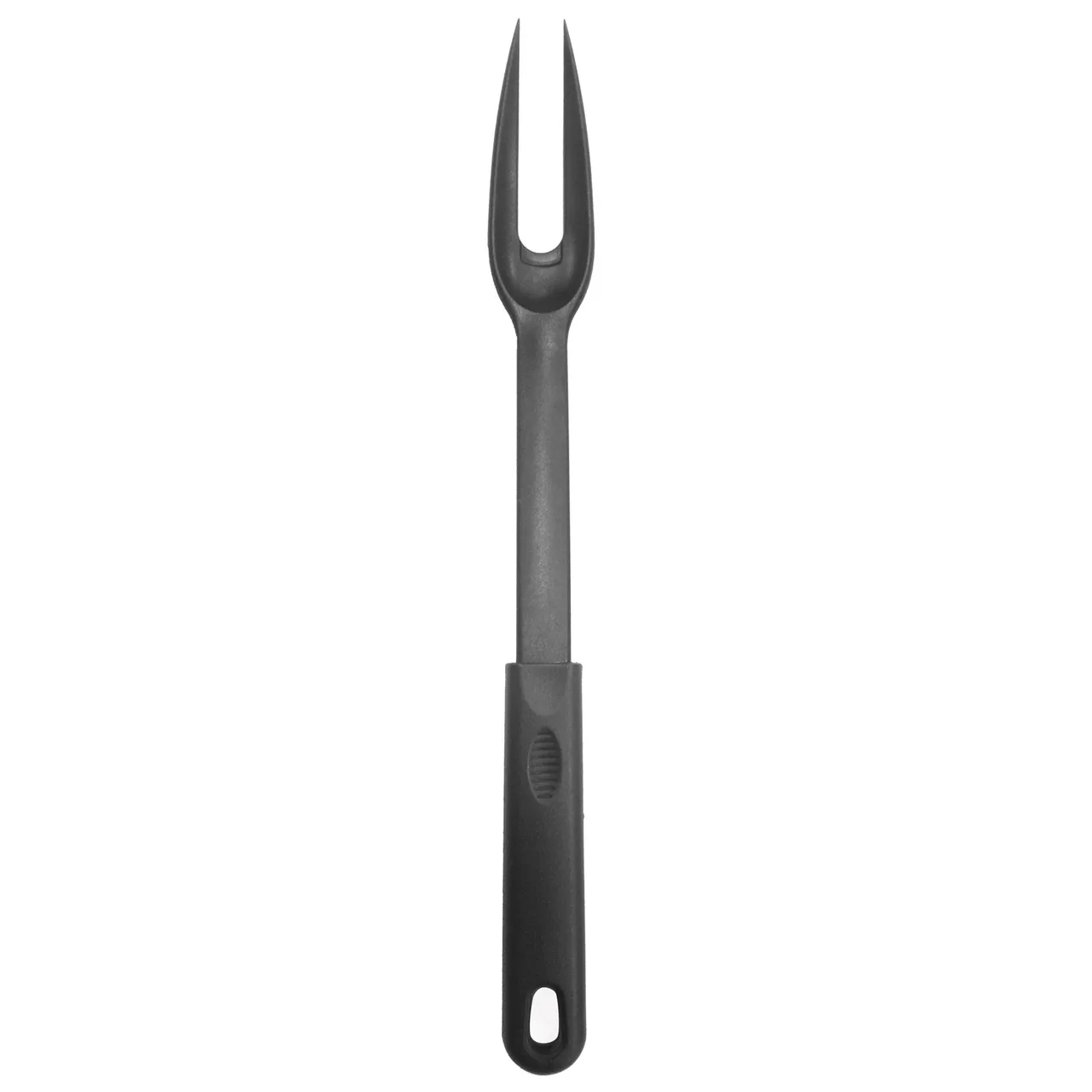 CAC China KUNL-F203 Serving Fork – 2‑Prong Nylon Plastic, Black Finish, Heat‑Resistant Kitchen Use