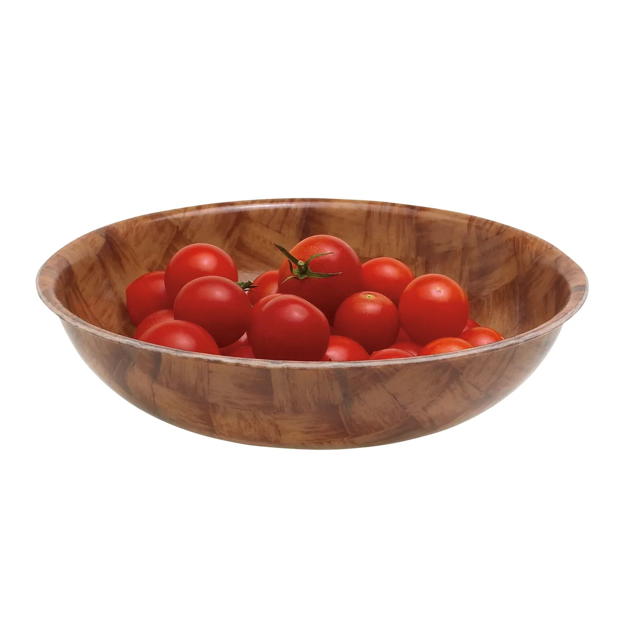 Cambro 6F301 Salad Bowl – 6‑Inch 14.3 Oz, Woodgrain, Basketweave Finish, Dishwasher Safe, Made in USA