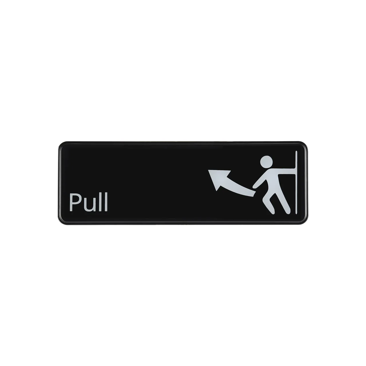 CAC China SCE3-PL02 Compliance Sign, 9" x 3"H, English, Heavy-Duty Plastic, Black
