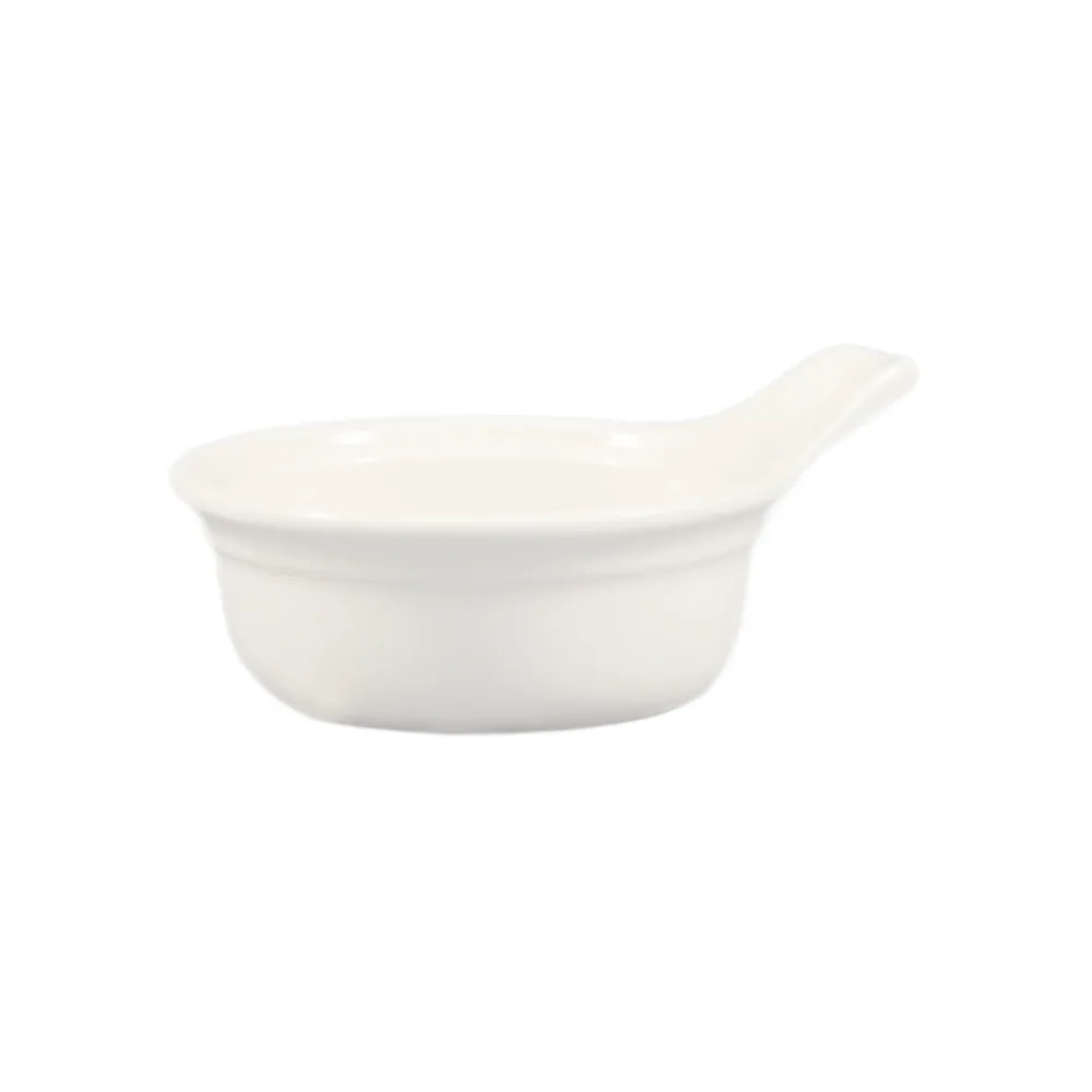CAC China CAS-15 Oval Casserole Bowl, 15 oz Bone White Stoneware, Dishwasher Safe - 1 Dozen