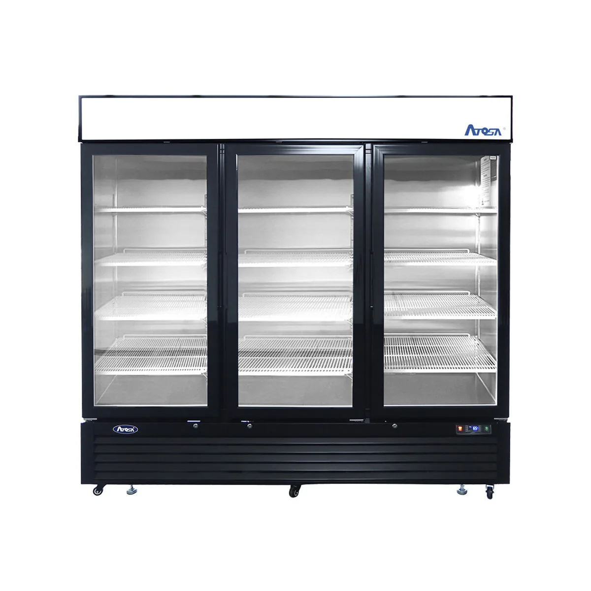 Atosa USA MCF8724GR 81" 3-Section Merchandiser Refrigerator w/ 3 Swing Glass Door, 69.5 cu. ft.