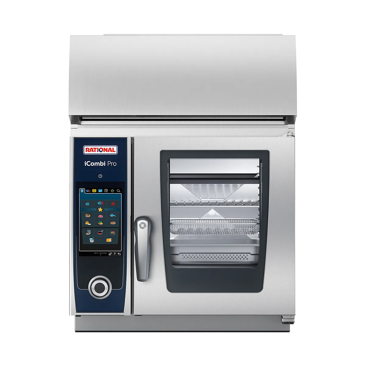 RATIONAL ICP XS E 208/240V 3 PH UVP Half Size 4 Pan Electric Combi Oven w/ Touchscreen, UltraVent Plus, Steam Generator