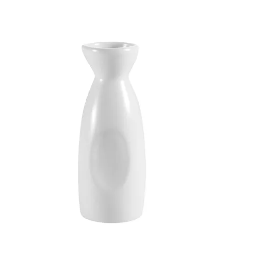 CAC China SHA-WP2 Sushia Sake Pot, 10 oz, 2-1/4" dia. x 6-1/8"H, Porcelain, Super White - 1 Dozen