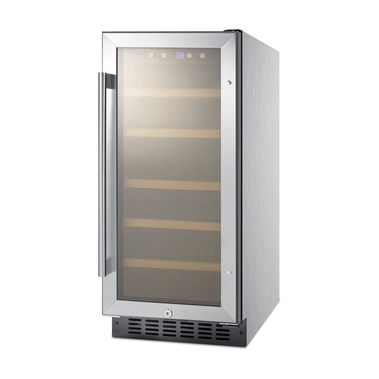 Summit ALWC15CSS 15" Glass Door Wine Refrigerator, Single Temperature, 23 Bottles