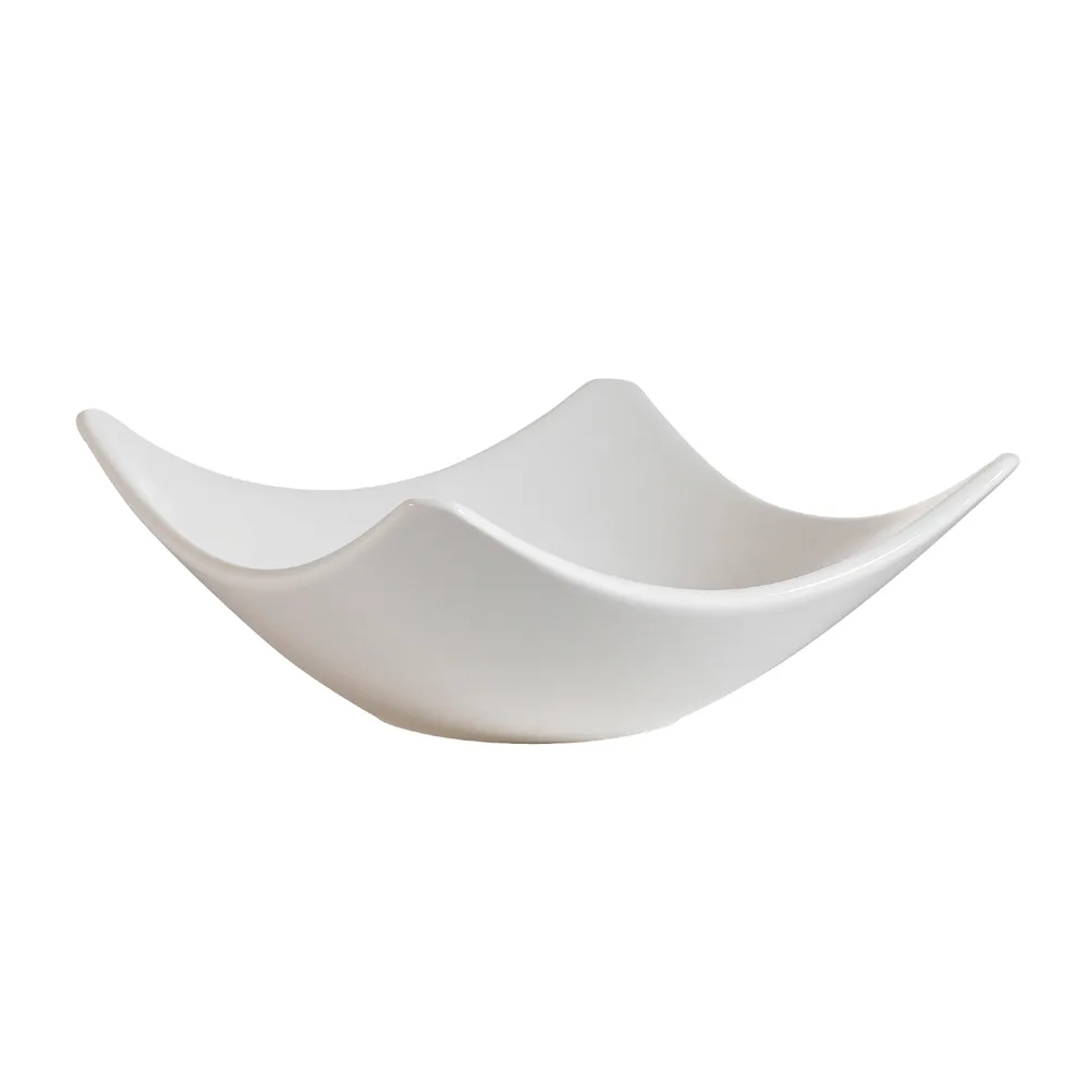 CAC China SHA-H8 Square Porcelain Bowl, 8" x 8" x 3½" Bone White, Dishwasher Safe - 1 Dozen