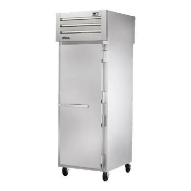 True STA1RPT-1S-1S-HC 27" 1-Section Pass-Thru Refrigerator w/ Front Solid & Rear Solid Door, Aluminum Interior-Stainless Floor