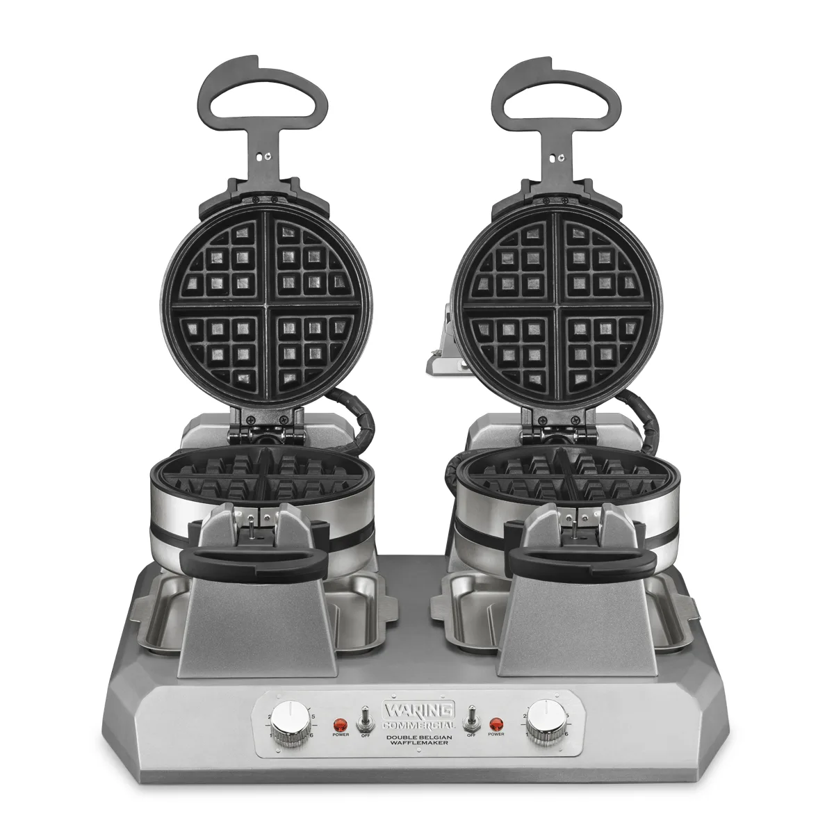 Waring WW300BX Commercial Belgian Waffle Maker, Quad Side-By-Side, 7" Dia.