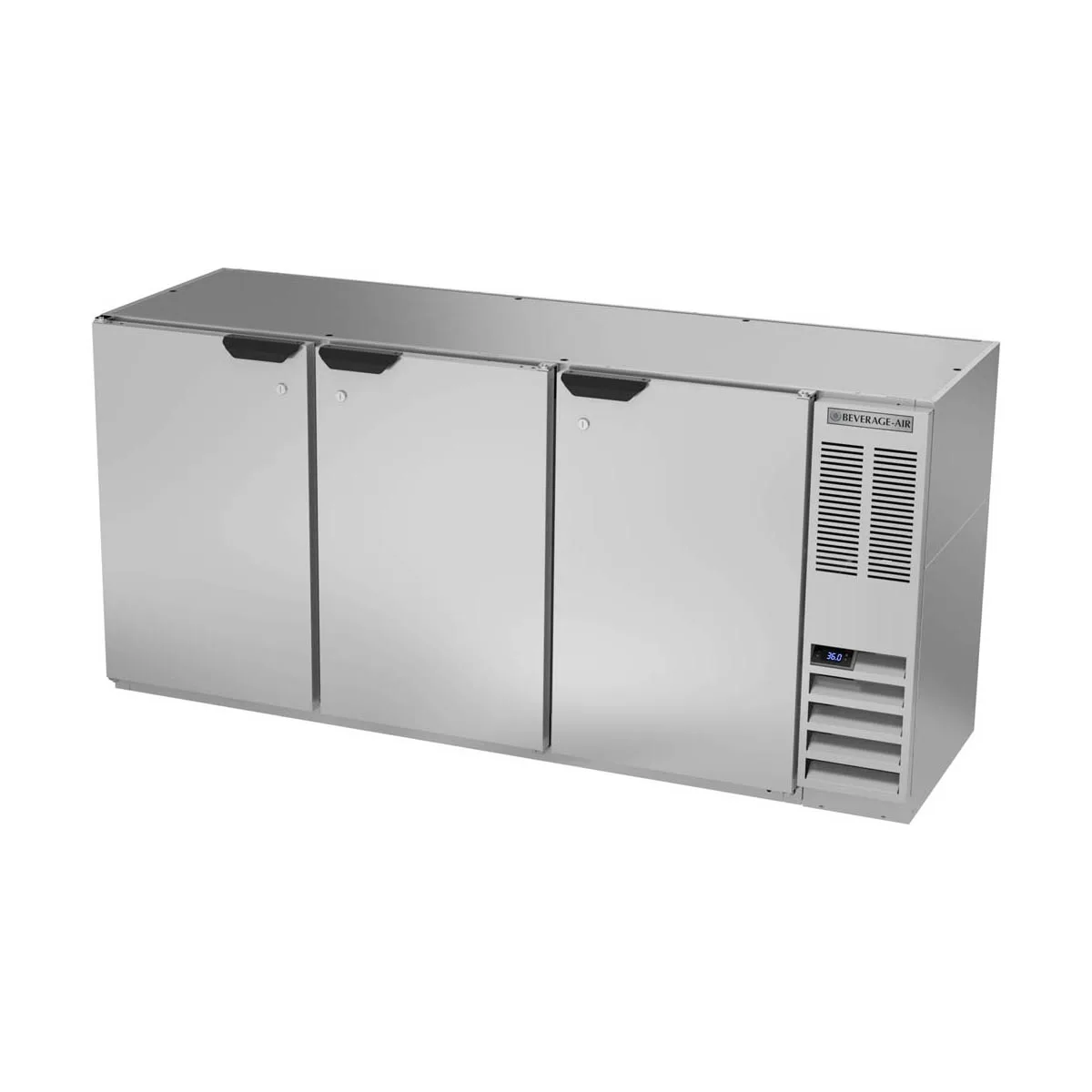 Beverage Air BB72HC-1-S 72" 3 Section Back Bar Cooler with Solid Door
