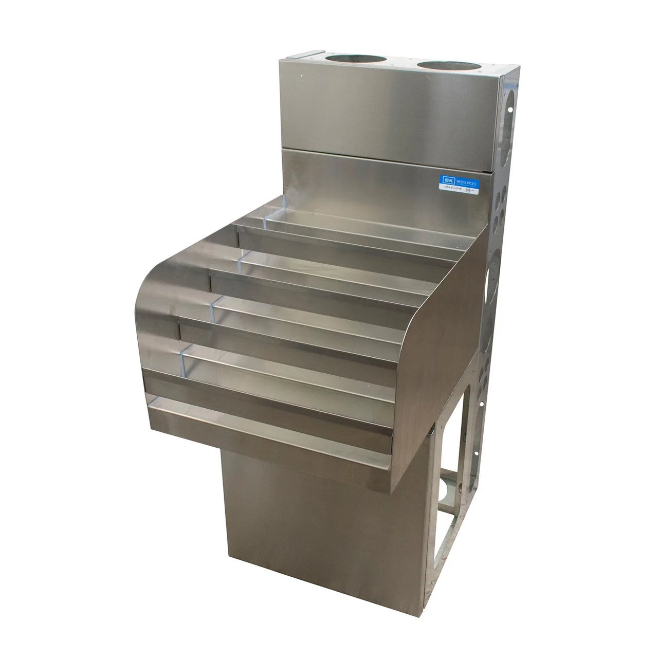 BK Resources UBDW-21-LD18 18"W Underbar Liquor Bottle Display Unit, (20) bottle capacity